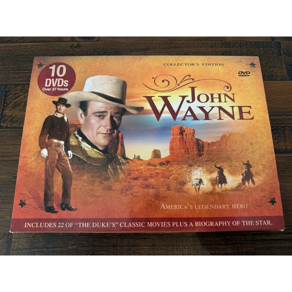 John Wayne 10 DVD Set Collectors Edition 22 Classic Films Movies 27hr